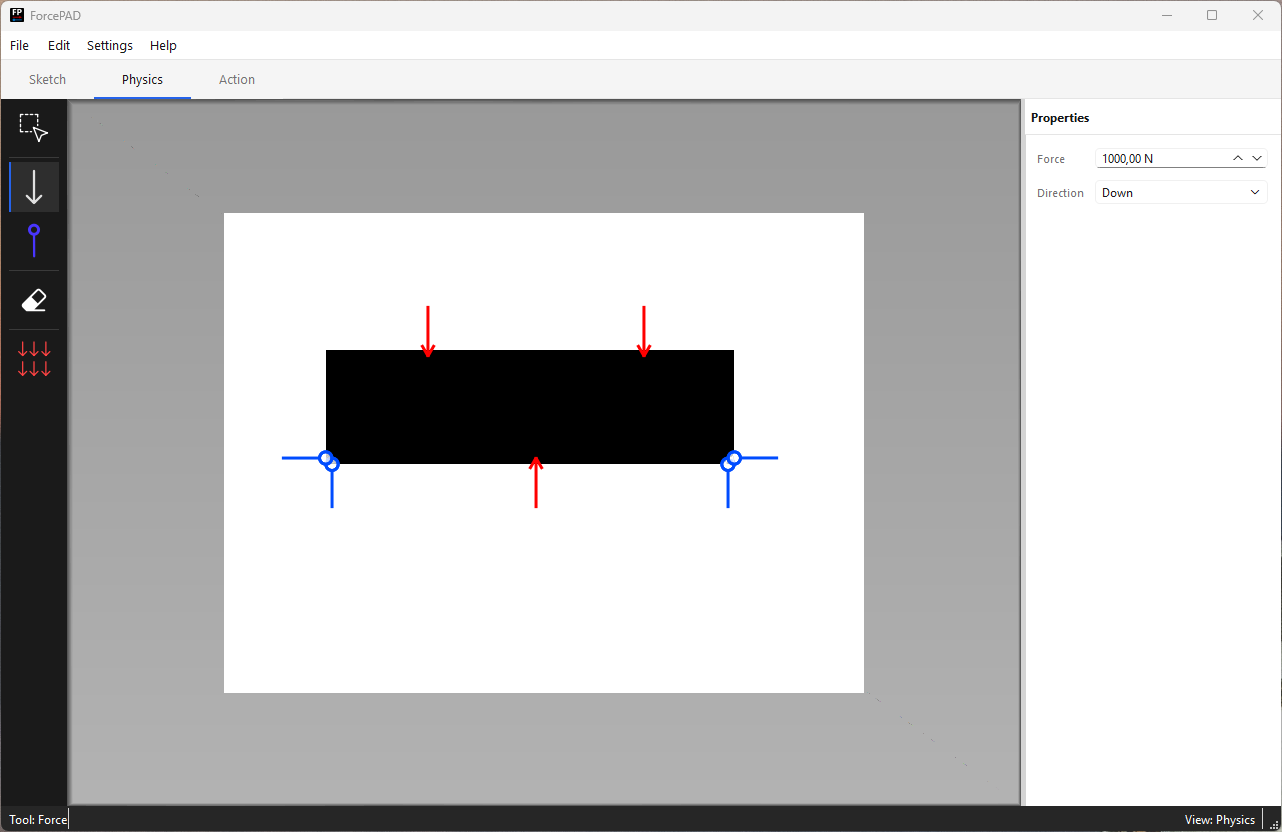 ForcePAD physics mode