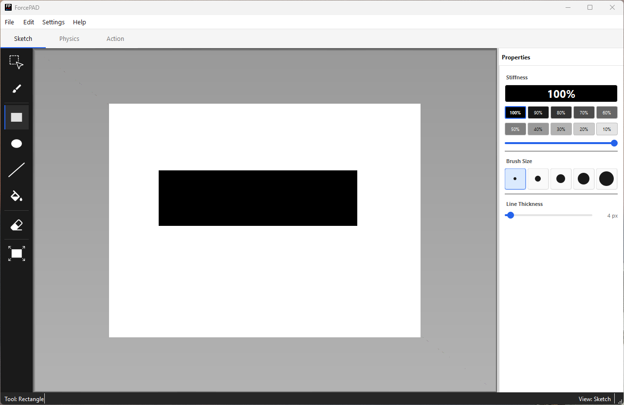 ForcePAD sketch mode